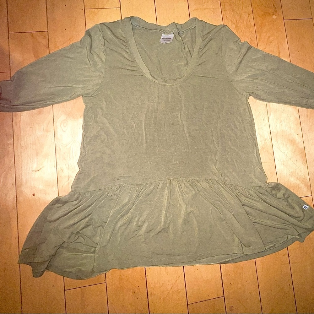 Jax n Lennon peplum 3/4 sleeve shirt